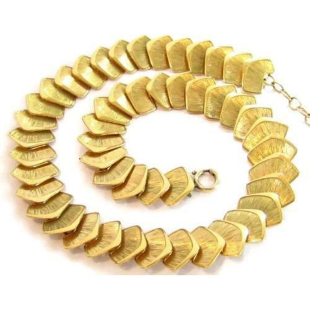 Vintage Great Signed Oro Enchapado 10K Rolled Gold Plated Necklace*42g*925‎